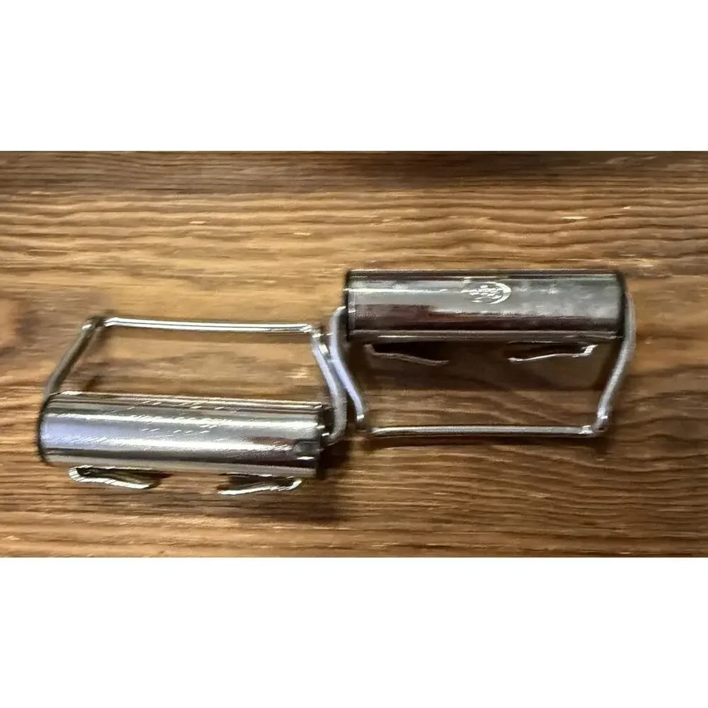 1961-64 Ford Seat Belt Retractors Pair MOD 100 B-W OEM Vintage Chrome-